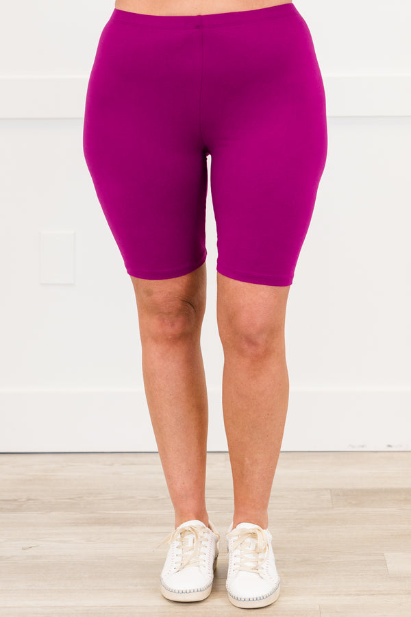 Chic Soul plus size clothing, light plum stretchy shirt and short set