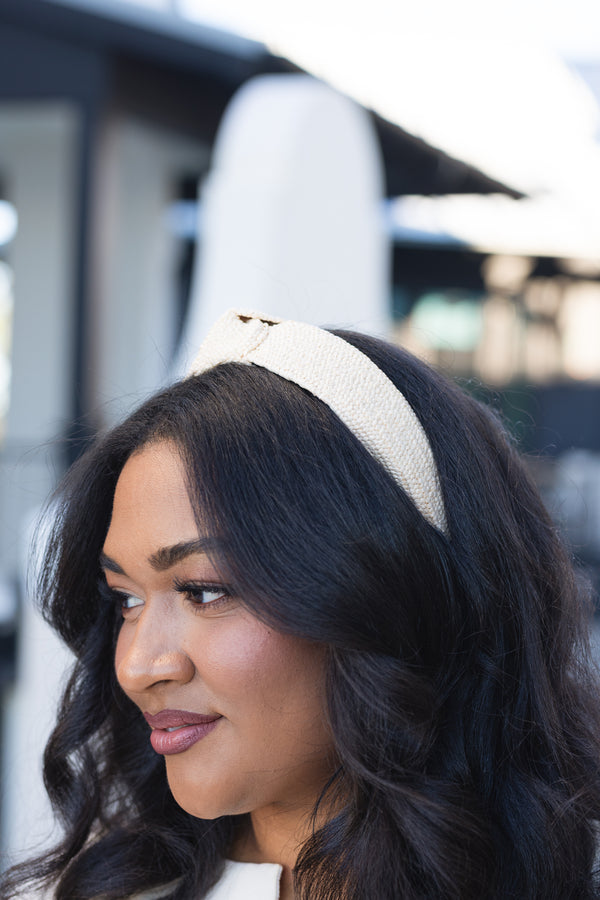 Chic Soul plus size clothing, light tan knotted headband 