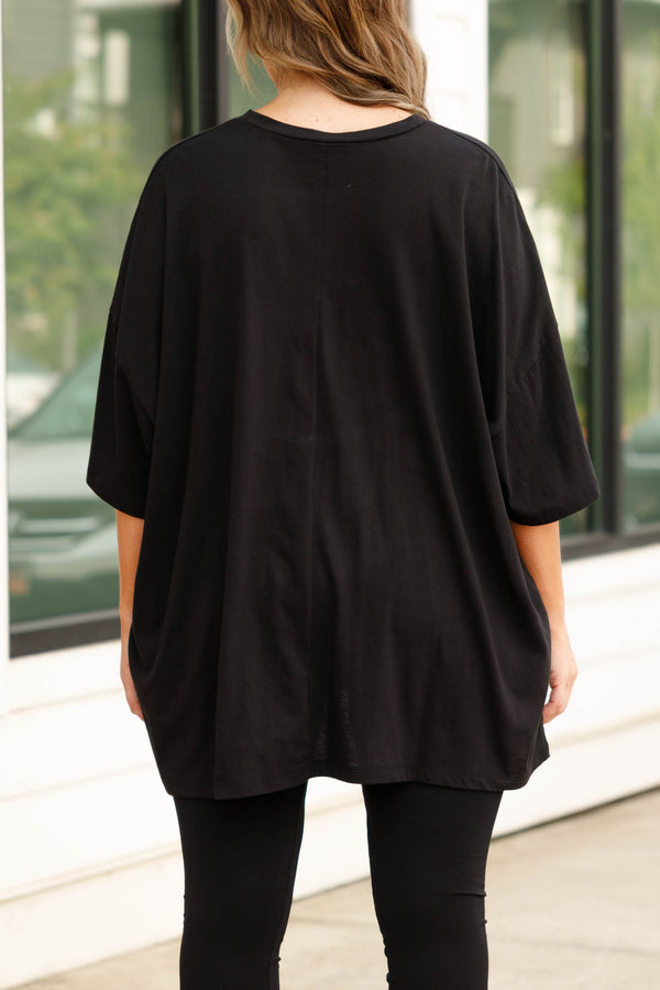 Chic Soul plus size clothing, black tee with a skull and animal print