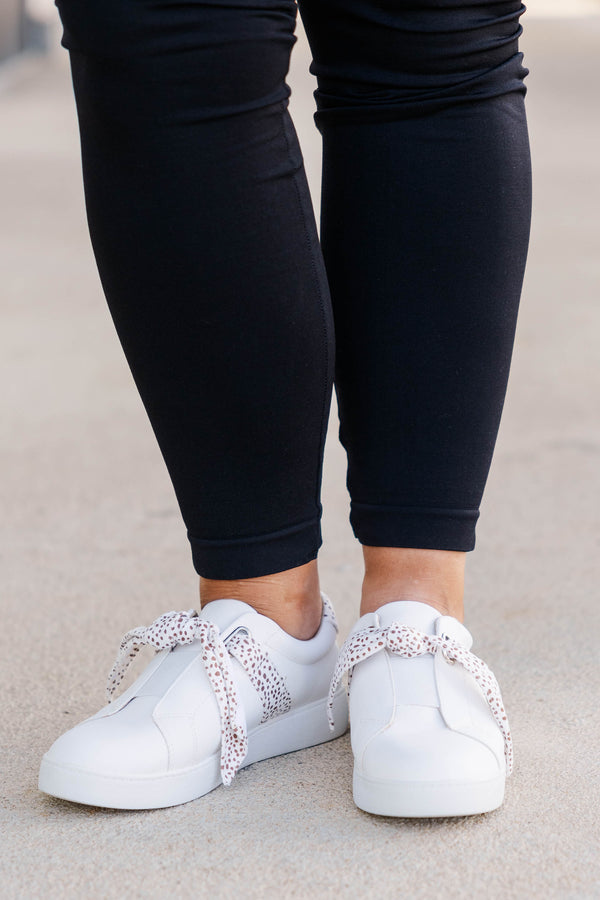 Chic Soul plus size clothing, camel leopard bow tie sneakers