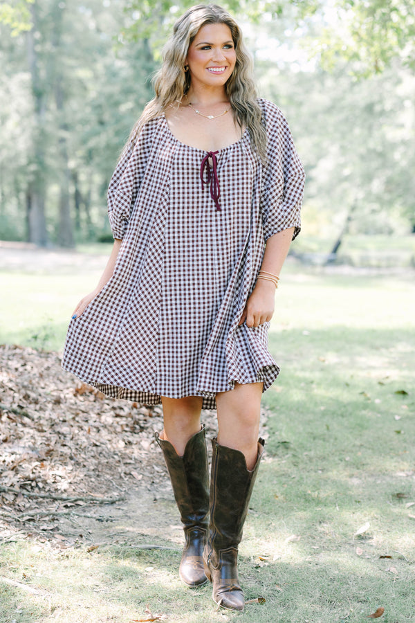 Can We Coexist Dress, Brown