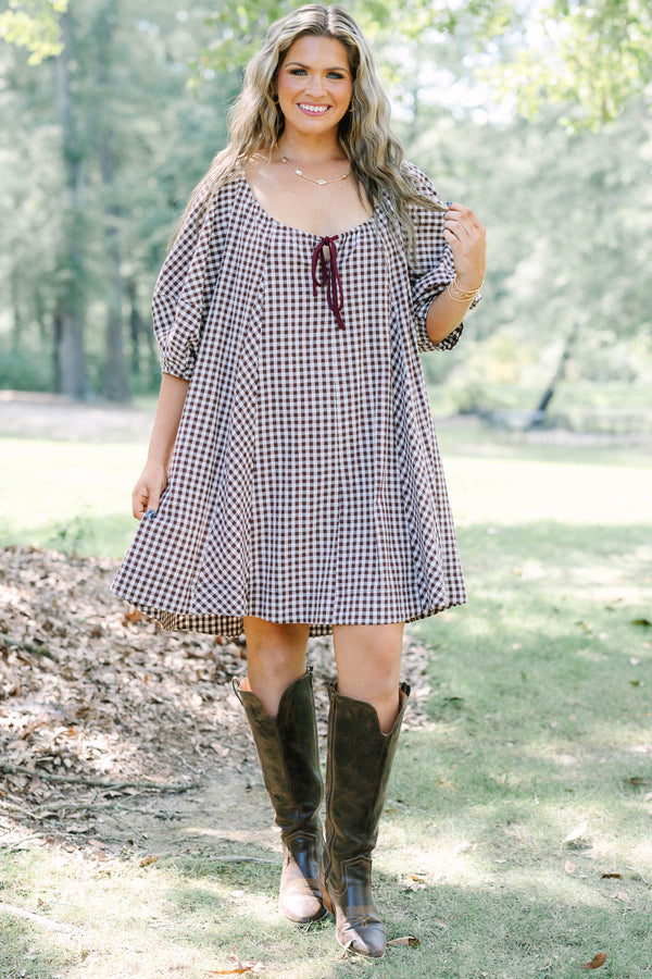 Can We Coexist Dress, Brown
