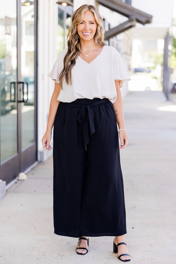 Chic Soul plus size clothing, short sleeve flowy blouse with v neckline and ruffle short sleeves