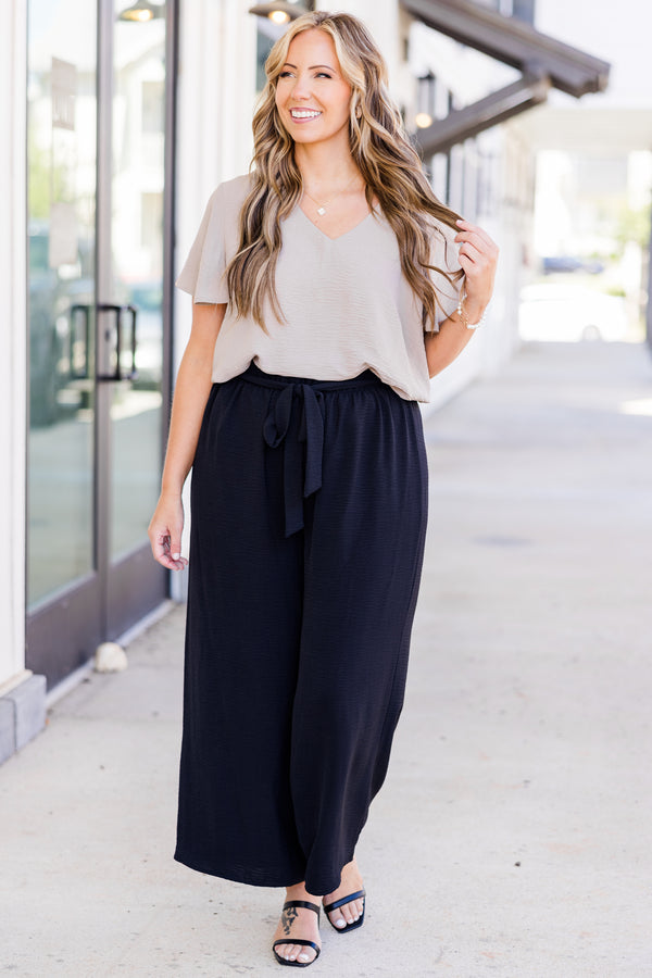 Chic Soul plus size clothing, short-sleeve light mocha blouse with v-neckline