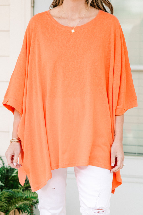Chic soul plus size clothing, coral short sleeve tunic 