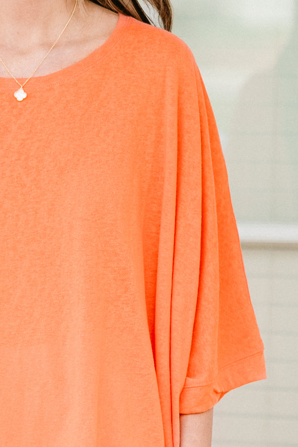 Chic soul plus size clothing, coral short sleeve tunic 
