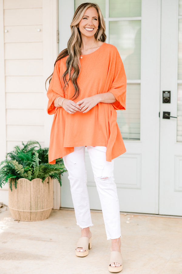 Chic soul plus size clothing, coral short sleeve tunic 