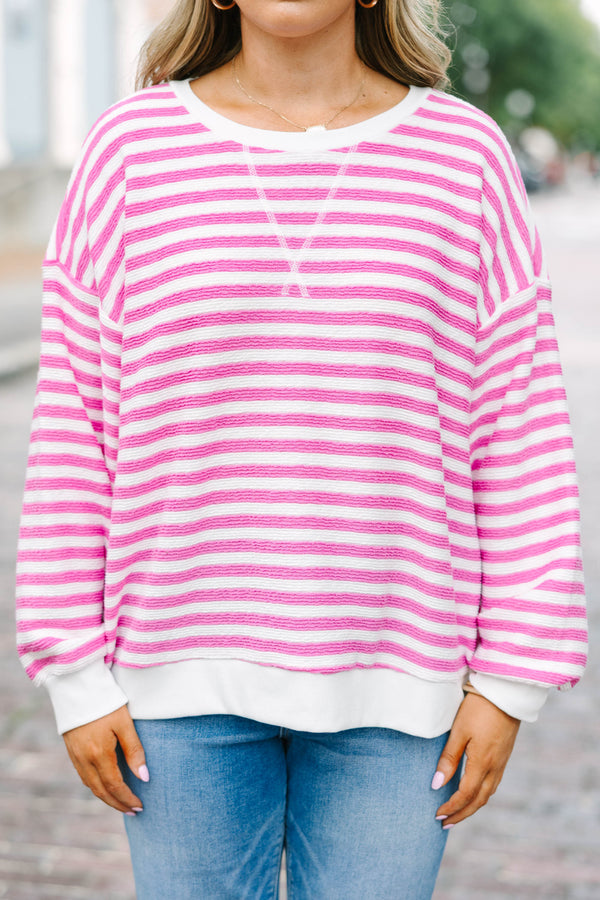 Cozy Correspondence Pullover, Candy Pink