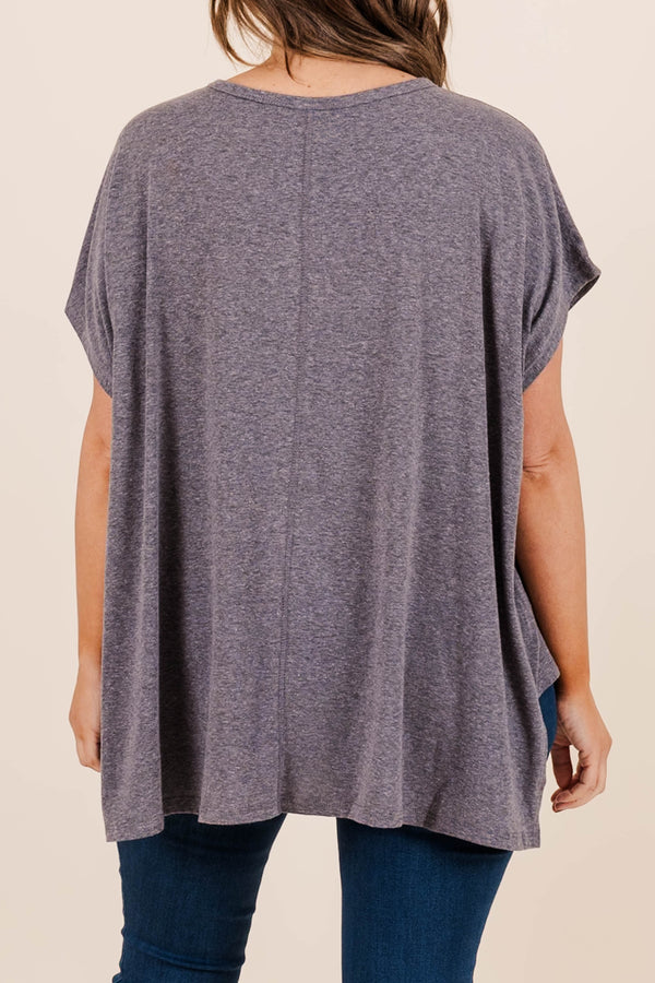 Chic Soul plus size clothing, neutral color short sleeve top with floral embroidery near the sleeves