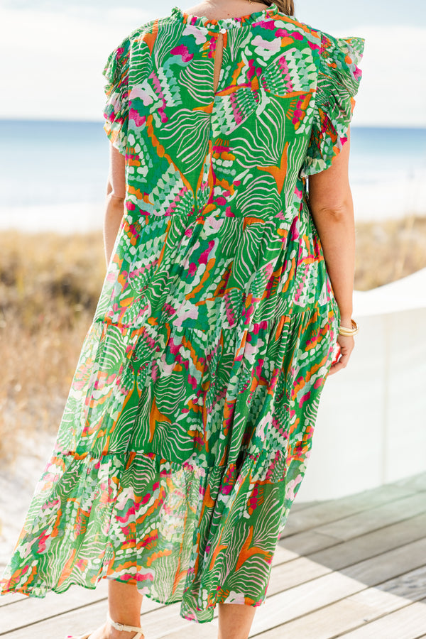 Drifting Directions Dress, Green