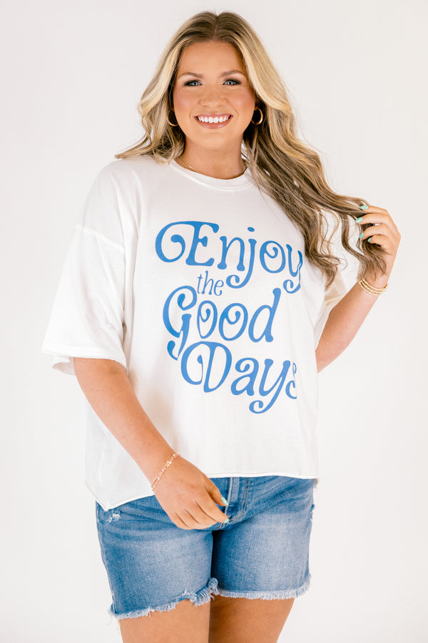 Chic Soul plus size clothing, white short sleeve vintage wash cropped tee with 