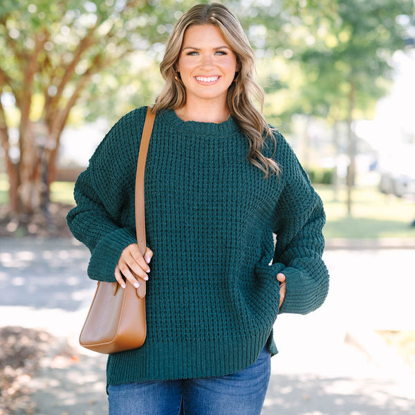 Falling Petals Sweater, Green