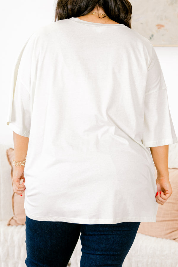 Plus Size brown quarter-zip pullover with white vertical stripes on the collar, cuffs, and hem.
