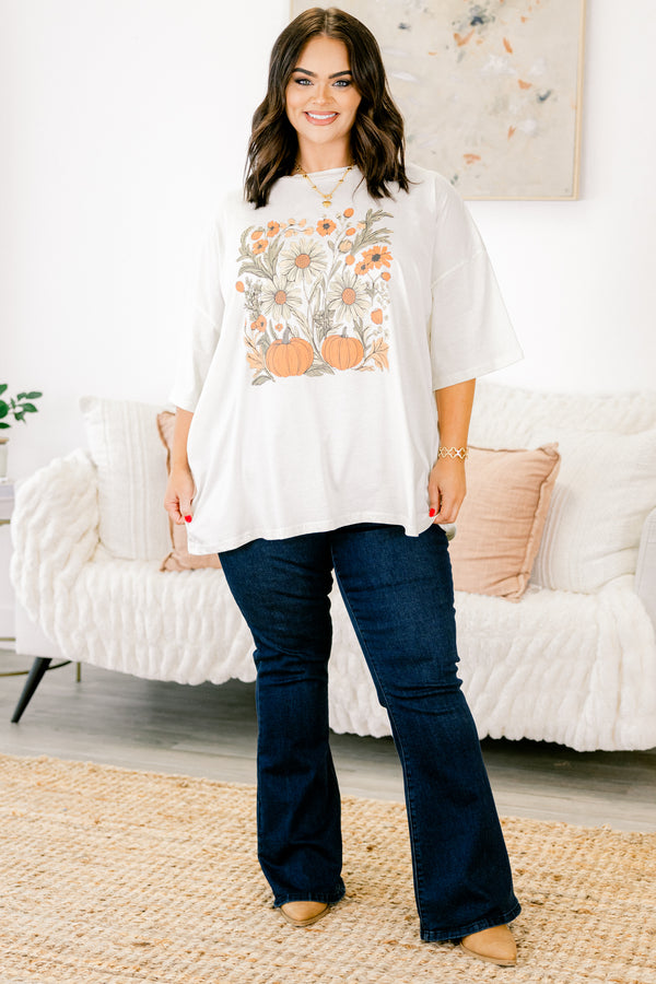 Plus Size brown quarter-zip pullover with white vertical stripes on the collar, cuffs, and hem.