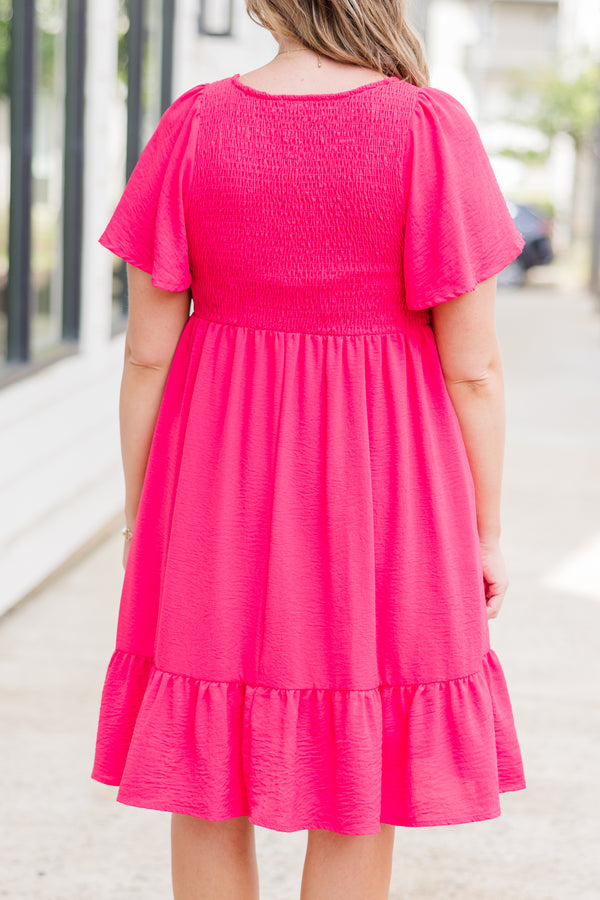 Flirt And Fabulous Dress, Fuchsia