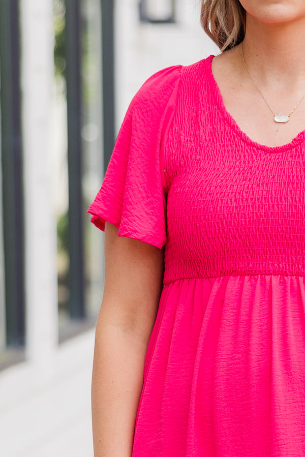 Flirt And Fabulous Dress, Fuchsia