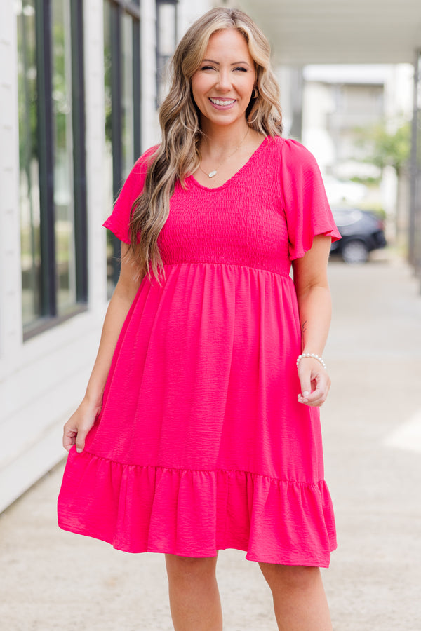 Flirt And Fabulous Dress, Fuchsia