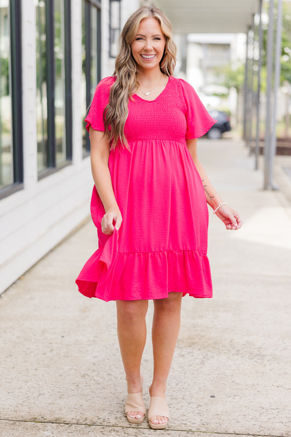 Flirt And Fabulous Dress, Fuchsia