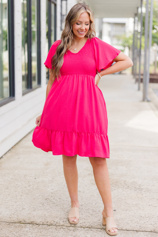 Flirt And Fabulous Dress, Fuchsia