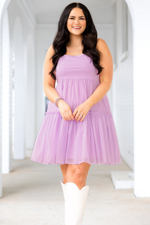 Flower Petals Dress, Lavender