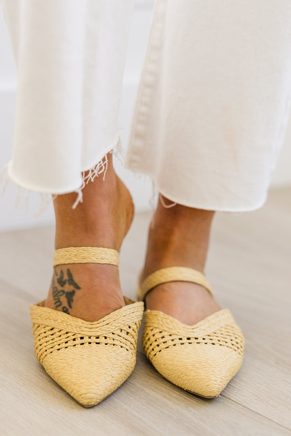 Chic Soul plus size clothing, woven pointed tow flats with strap detail 