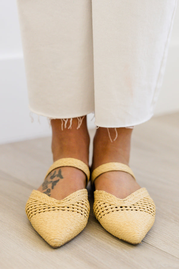 Chic Soul plus size clothing, woven pointed tow flats with strap detail 