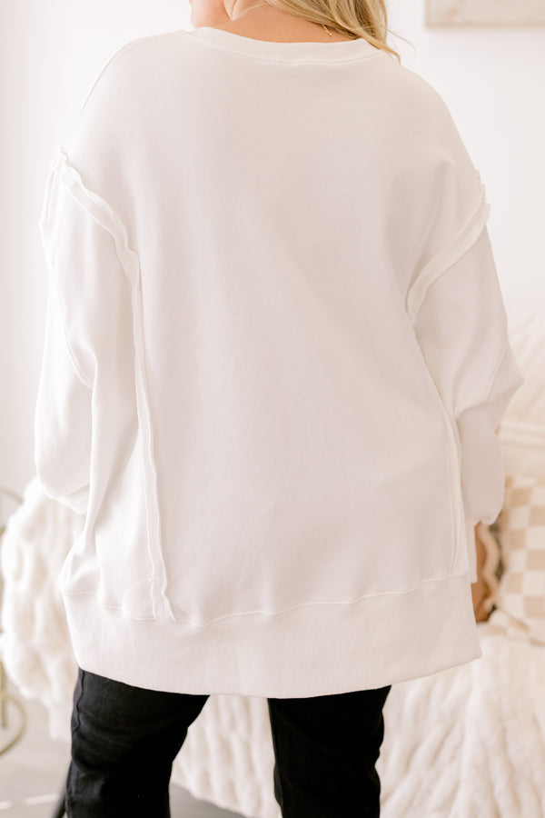 Girly Pumpkin Comfy Crew, Ivory