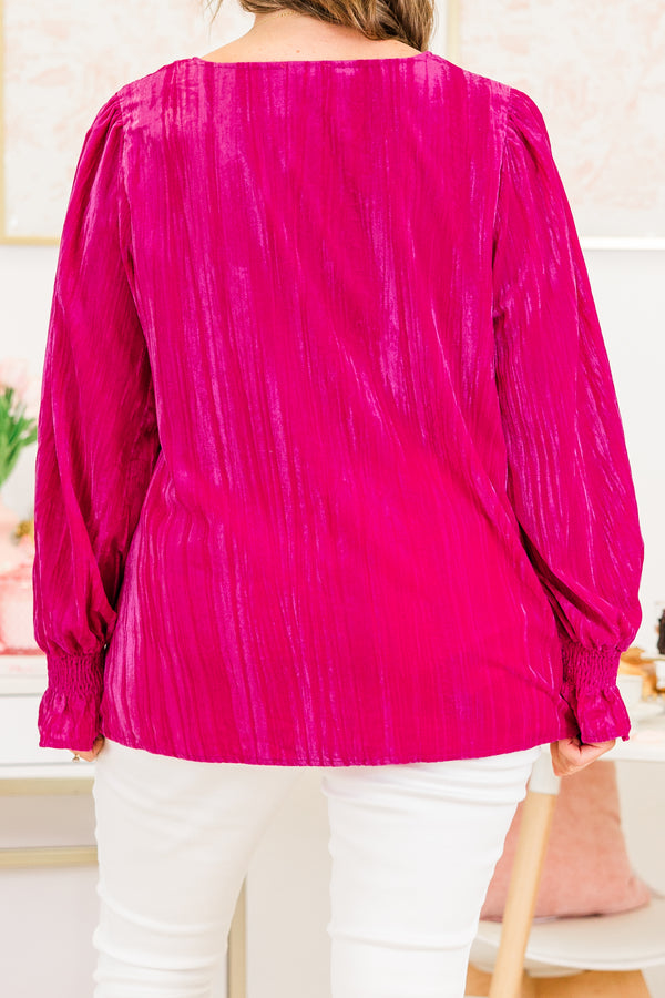 Give Me Roses Top, Magenta