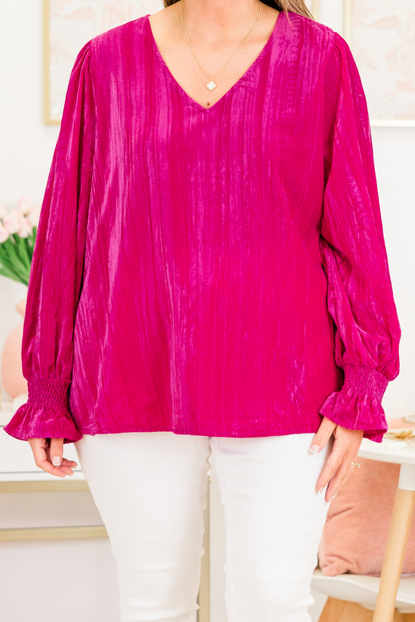 Give Me Roses Top, Magenta