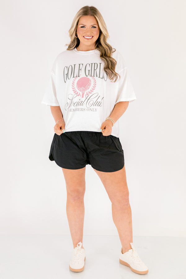 Chic Soul plus size clothing, white short sleeve cropped graphic tee with vintage style 
