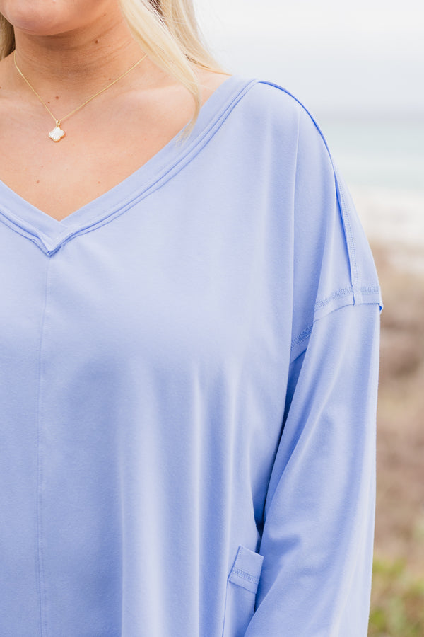 Chic Soul plus size clothing, light blue long sleeve shorts v-neck romper 