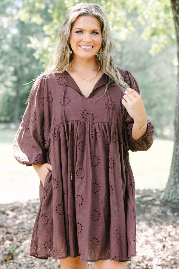 Honey Babe Dress, Brown