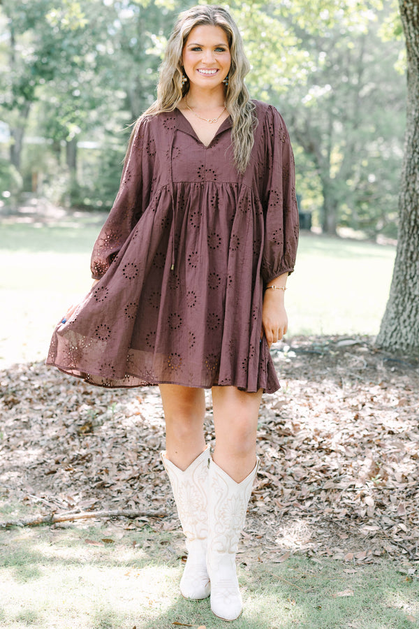 Honey Babe Dress, Brown