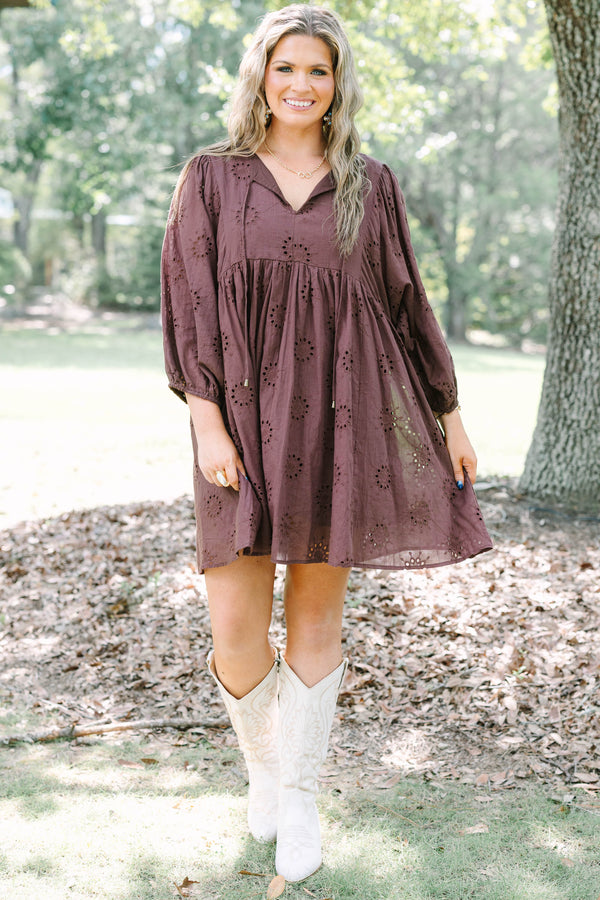 Honey Babe Dress, Brown