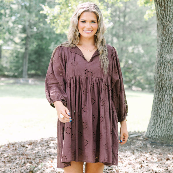 Honey Babe Dress, Brown