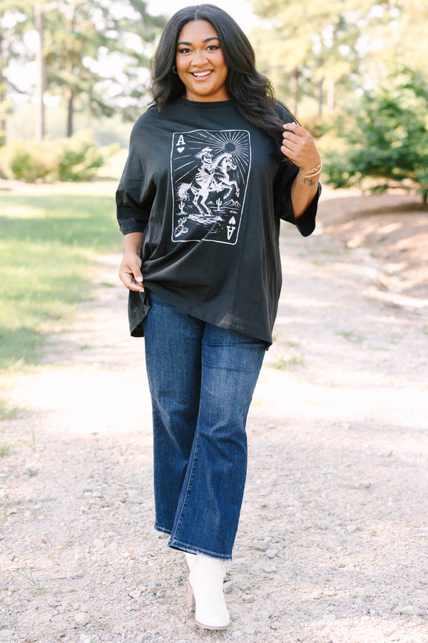 Keep It Western Boyfriend Tee, Black