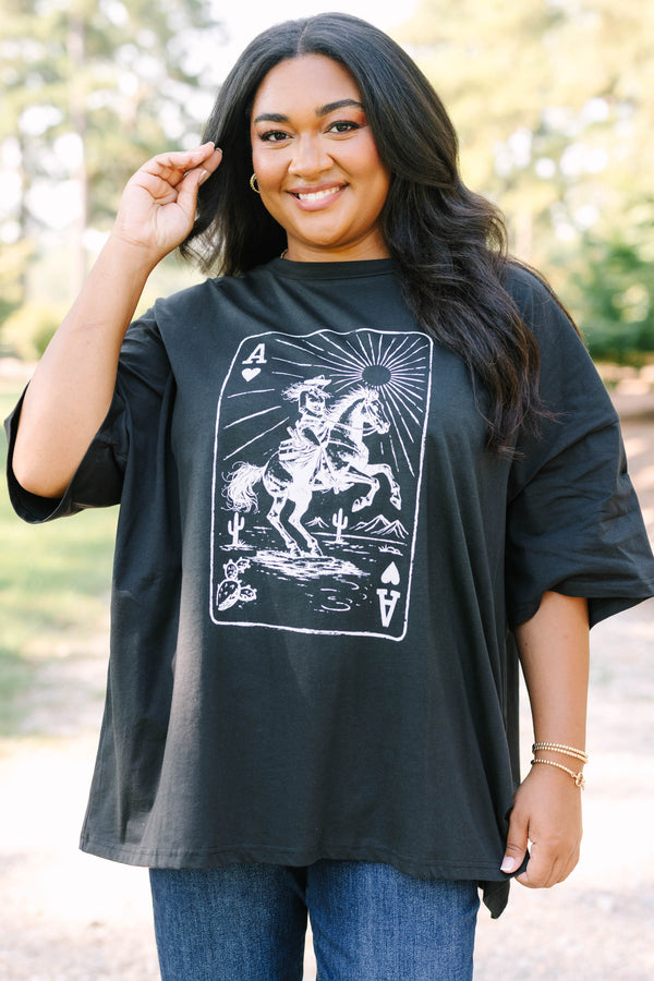 Keep It Western Boyfriend Tee, Black