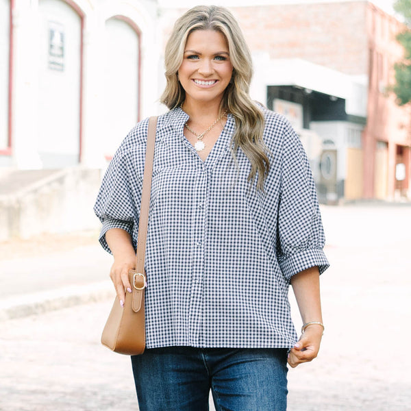 Keep Looking Up Tunic, Navy