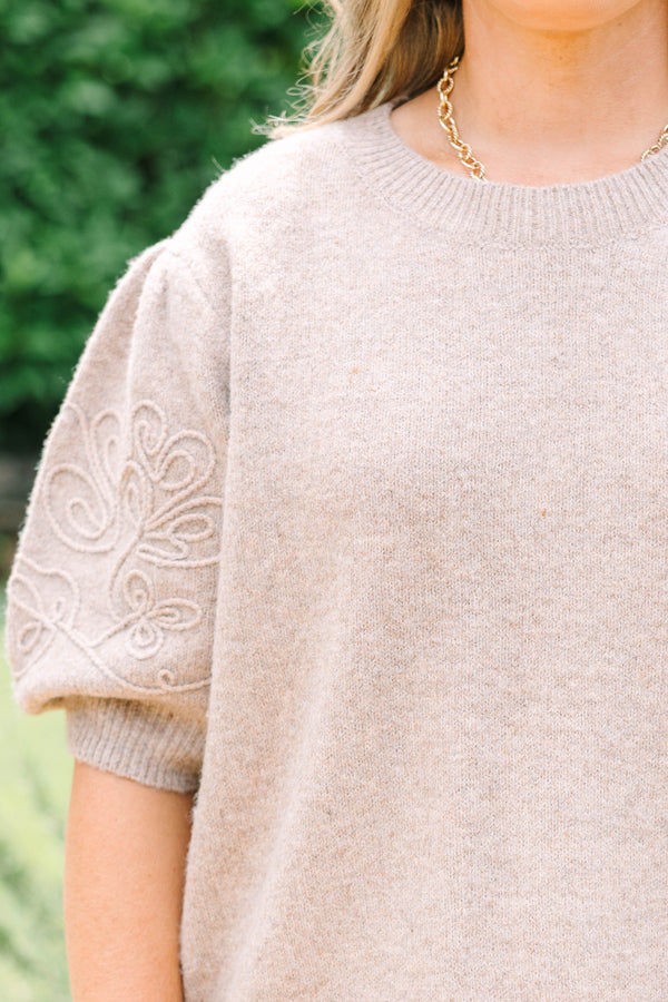 Keep Me Close Sweater, Taupe