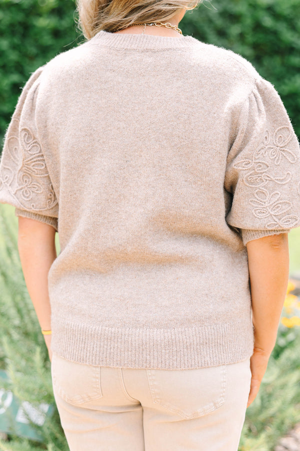Keep Me Close Sweater, Taupe