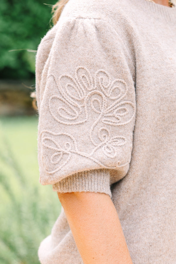 Keep Me Close Sweater, Taupe