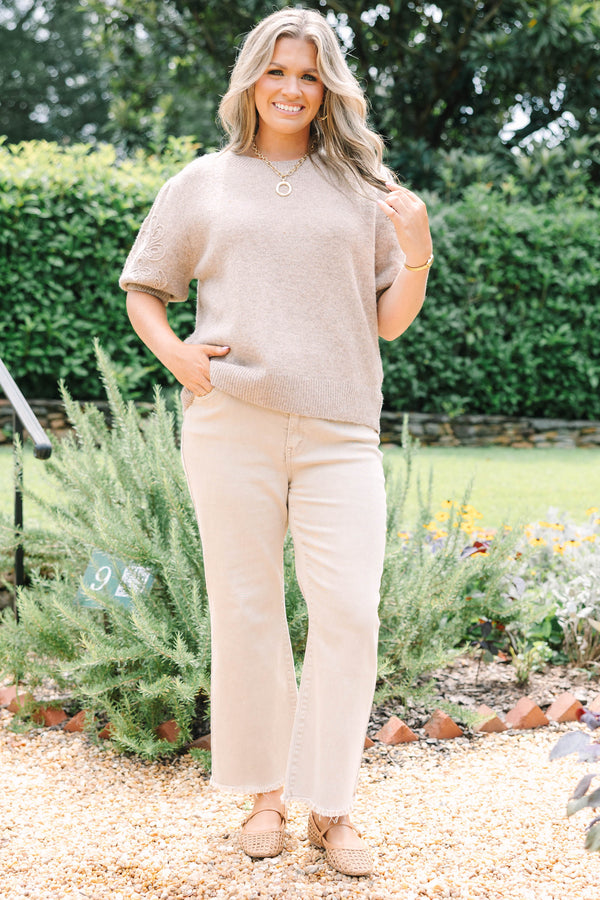Keep Me Close Sweater, Taupe