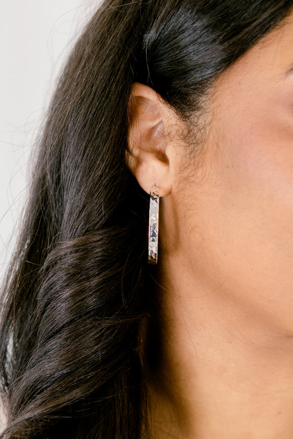 Chic Soul plus size clothing, silver hoop earrings
