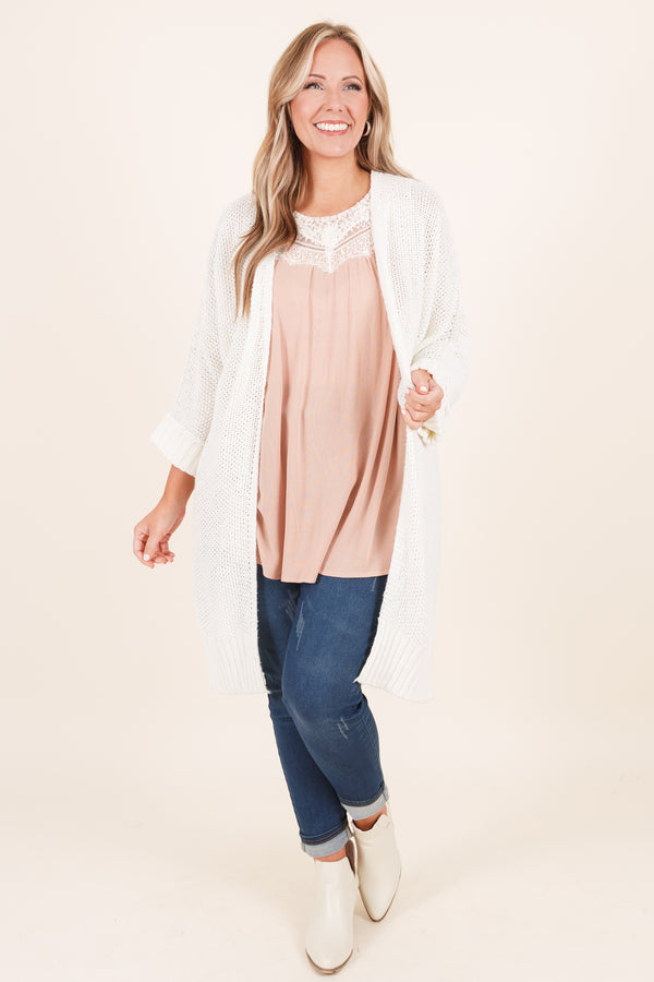 Chic Soul plus size cothing, latte colored top with white lace detailing around neckline