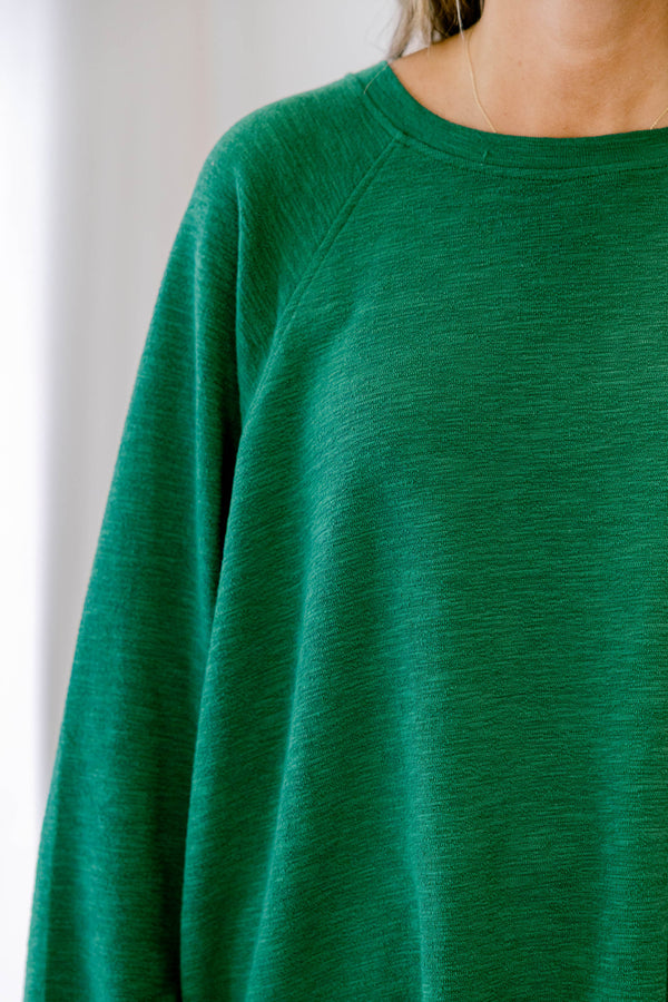 Chic Soul plus size clothing, dark green long sleeve and pants lounge set