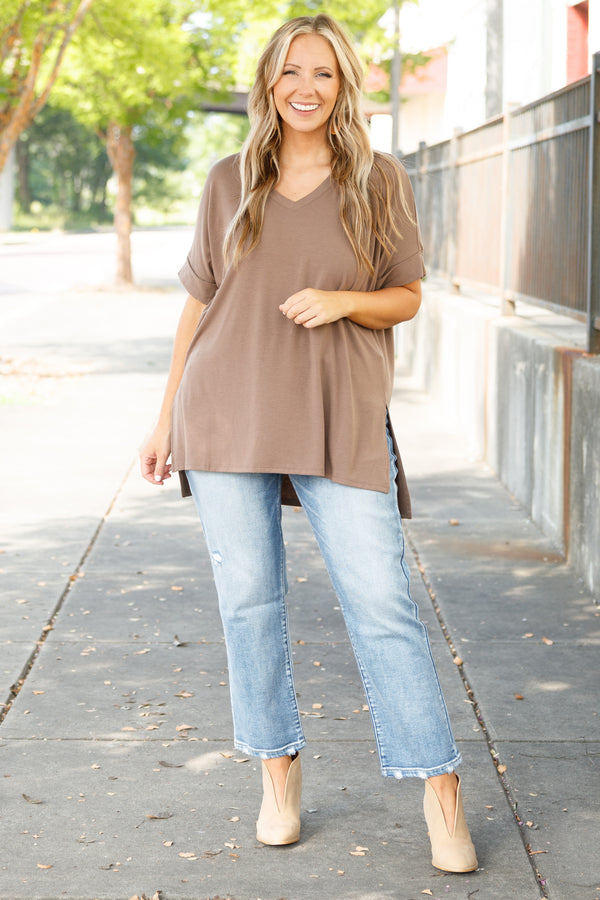 Chic Soul plus size clothing, dark wash denim mom jeans
