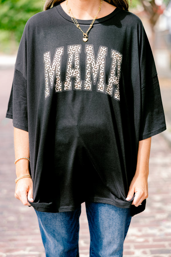 Chic Soul plus size clothing, black short sleeve graphic tee with the words 