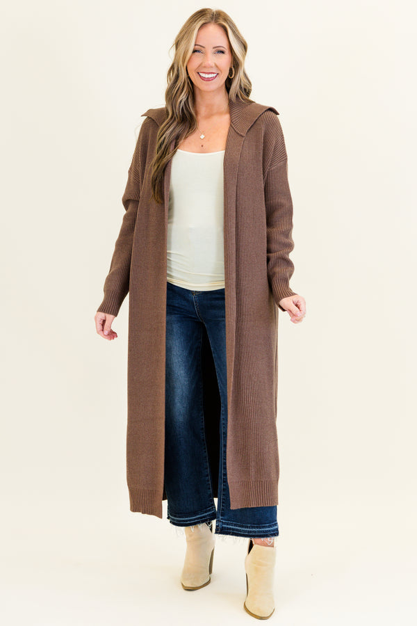 Maple Leaf Cardigan, Brown