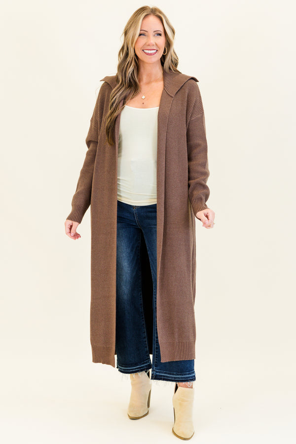 Maple Leaf Cardigan, Brown