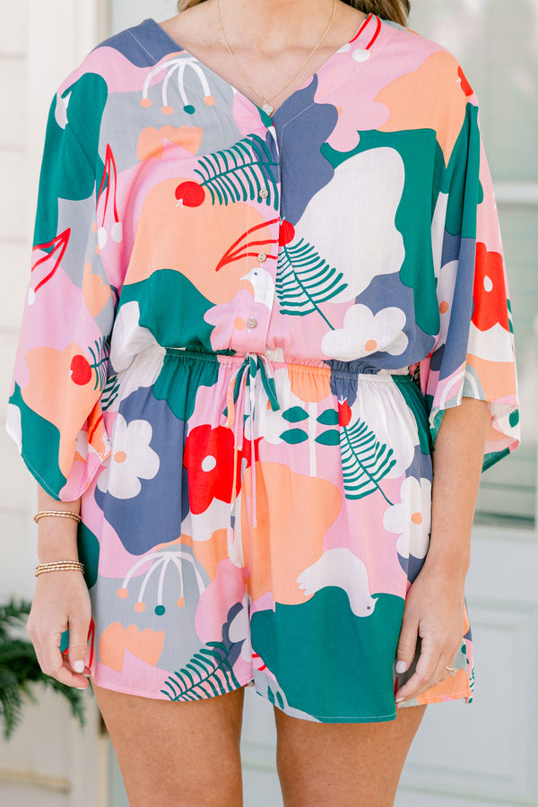 Meant For Me Romper, Blue